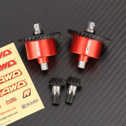 RCAWD ARRMA 3S Without diff case RCAWD Arrma 34T/14T Steel Front Rear Helical Gears Differential Assemblies Set