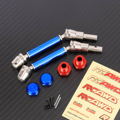 RCAWD ARRMA 4S 2PCS / Blue RCAWD Arrma Mojave 127MM Alum Alloy CVD Slider Set With DriveShaft For Arrma 1/8 4S Upgrade Parts