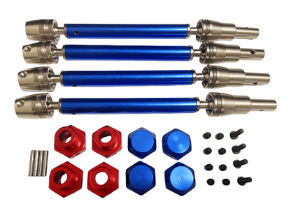 RCAWD ARRMA 4S 4PCS / Blue RCAWD Arrma Mojave 127MM Alum Alloy CVD Slider Set With DriveShaft For Arrma 1/8 4S Upgrade Parts