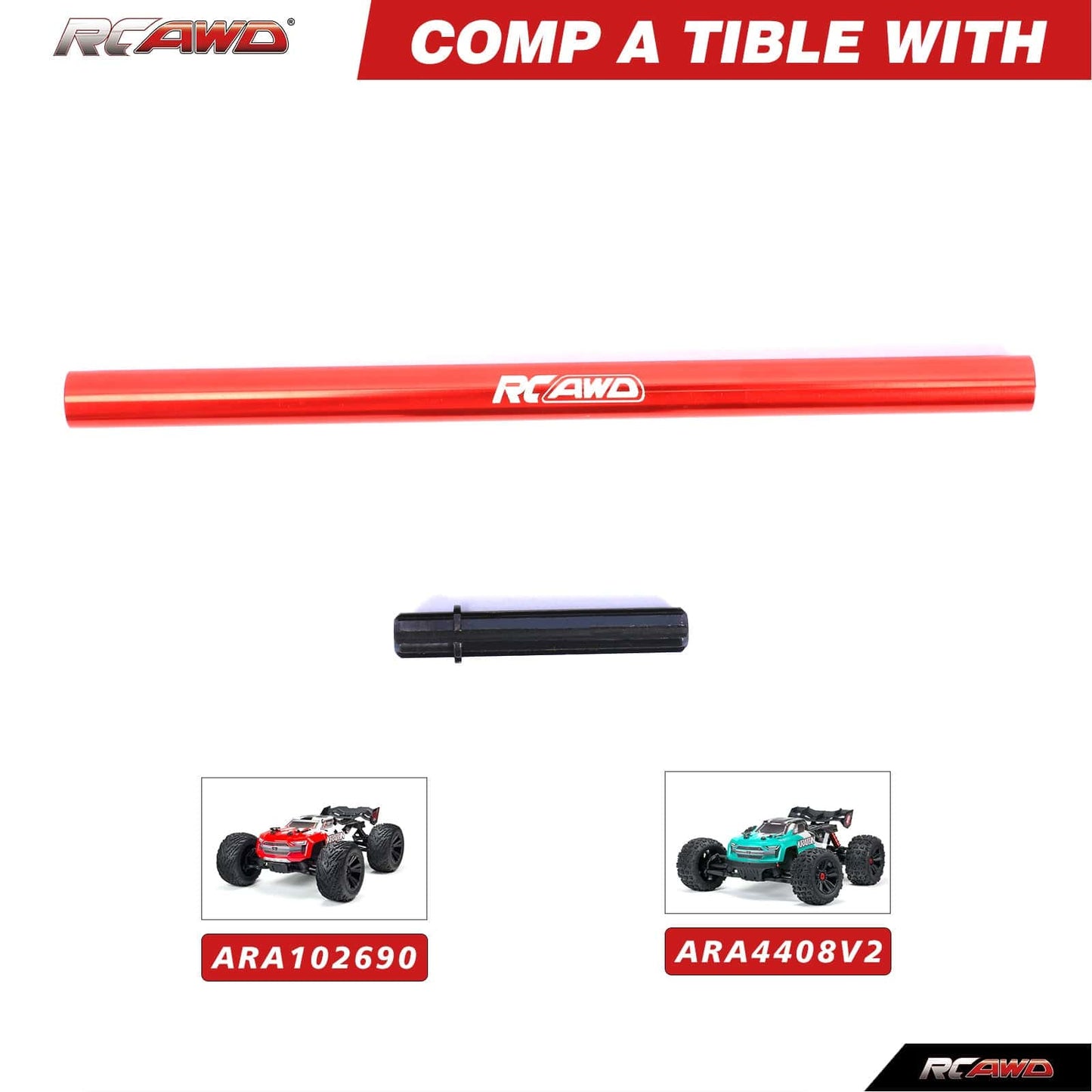 RCAWD Arrma 4S center driveshaft C - ARAC3955 - RCAWD