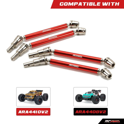 RCAWD ARRMA 4s Outcast Kraton V2 Upgrades Strengthen CVD driveshaft set 4pcs D2 - ARA311147 - RCAWD