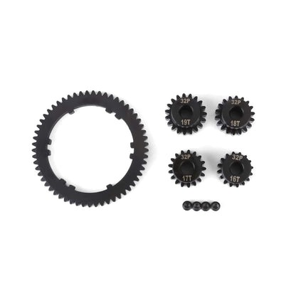 RCAWD ARRMA 4S RCAWD 57T 0.8 MOD Metal Center Diff Spur Gear with 16T 17T 18T 19T Motor Gears