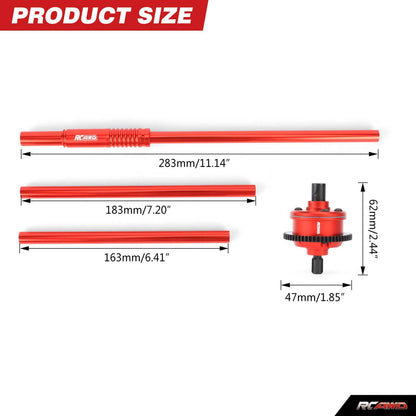 RCAWD ARRMA 4S RCAWD ARRMA 4S Center Differential Assembly Set With Driveshaft Motor Gear