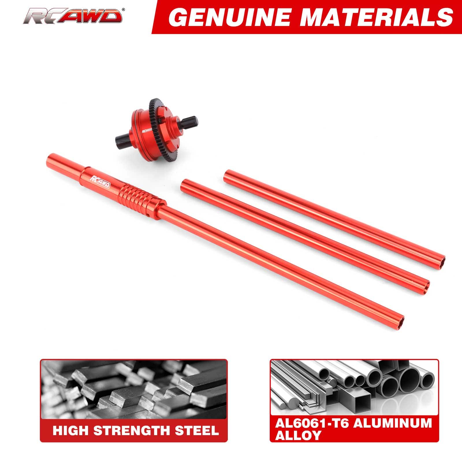 RCAWD ARRMA 4S RCAWD ARRMA 4S Center Differential Assembly Set With Driveshaft Motor Gear