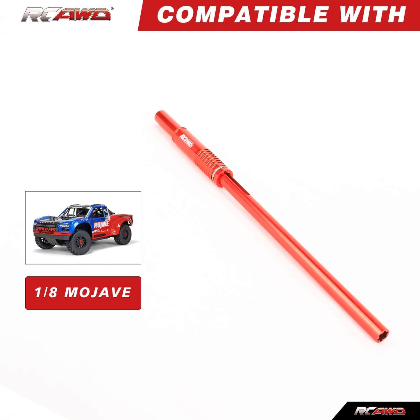 RCAWD ARRMA 4S RCAWD Arrma 4S Mojave Aluminum 278MM Center CVD Driveshaft Set