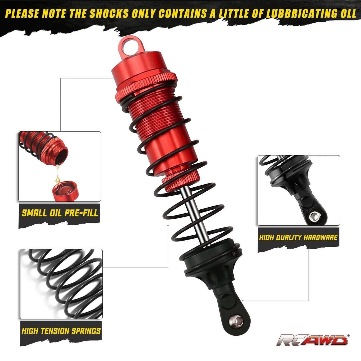 RCAWD ARRMA 4S RCAWD Arrma 4S upgrade Front Rear Shocks AR330552