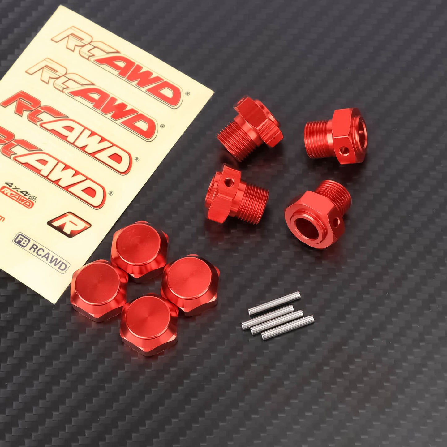 RCAWD ARRMA 4S Red RCAWD 17mm Alum Wheel Hex For Arrma 1/8 Mojave 1/10 Kraton Outcast 4S Upgrade Parts