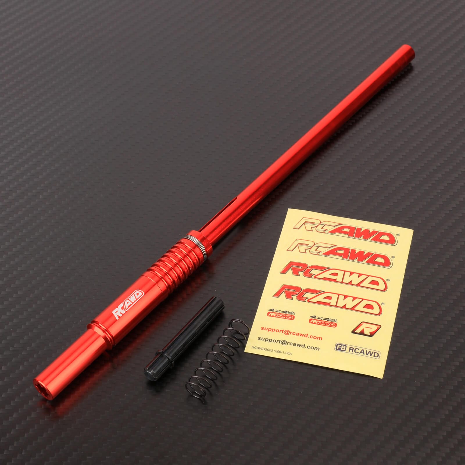 RCAWD ARRMA 4S Red RCAWD Arrma 4S Mojave Aluminum 278MM Center CVD Driveshaft Set