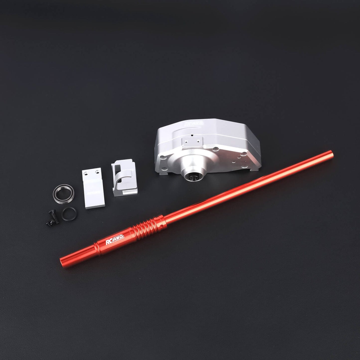 RCAWD ARRMA 4S Silver RCAWD 1/8 MOJAVE 4S BLX Steel Center Differential Assembly with Center DriveShaft