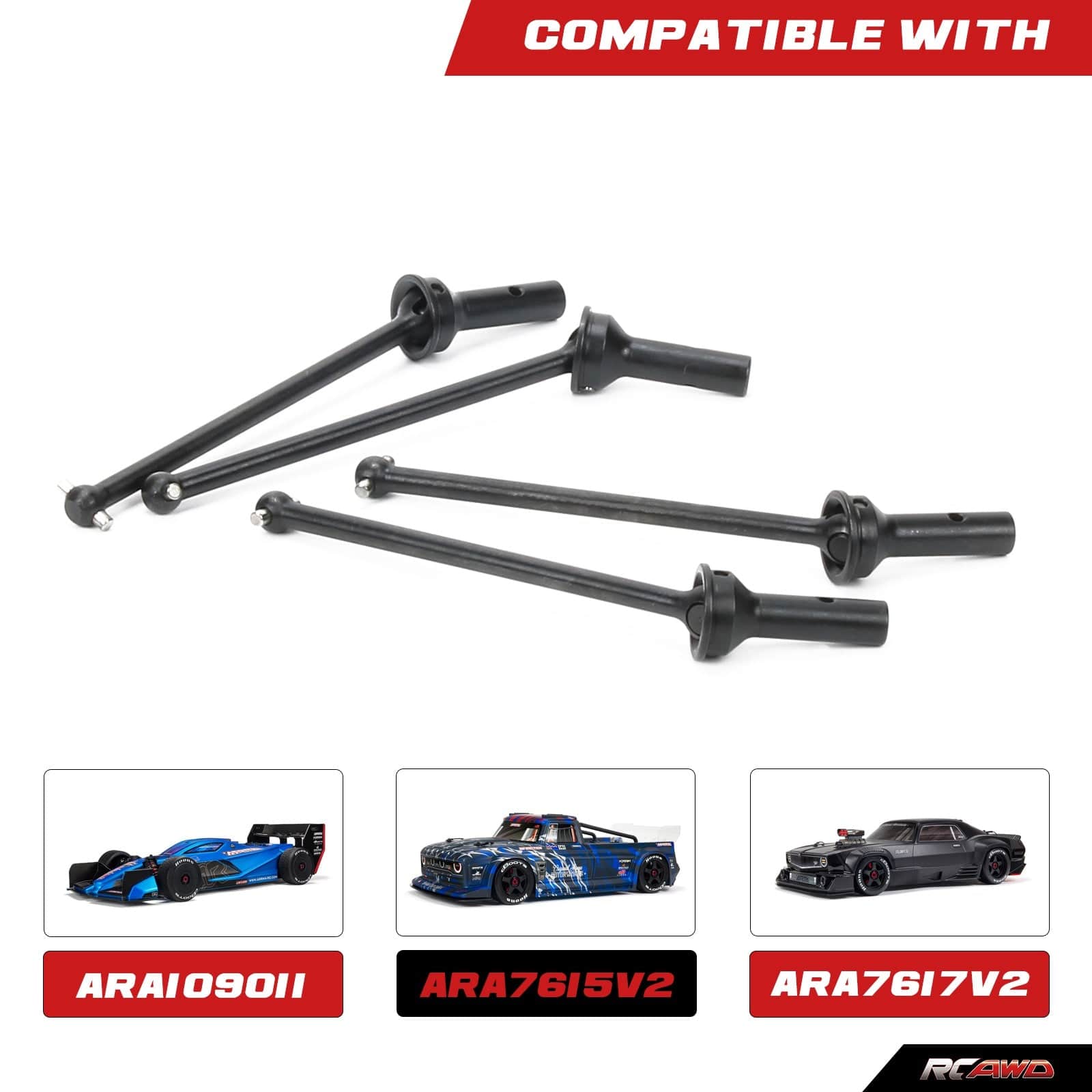 RCAWD Arrma 6S 124mm CVD Driveshaft AR220030 for Arrma Infraction Limitless Felony 6s - RCAWD