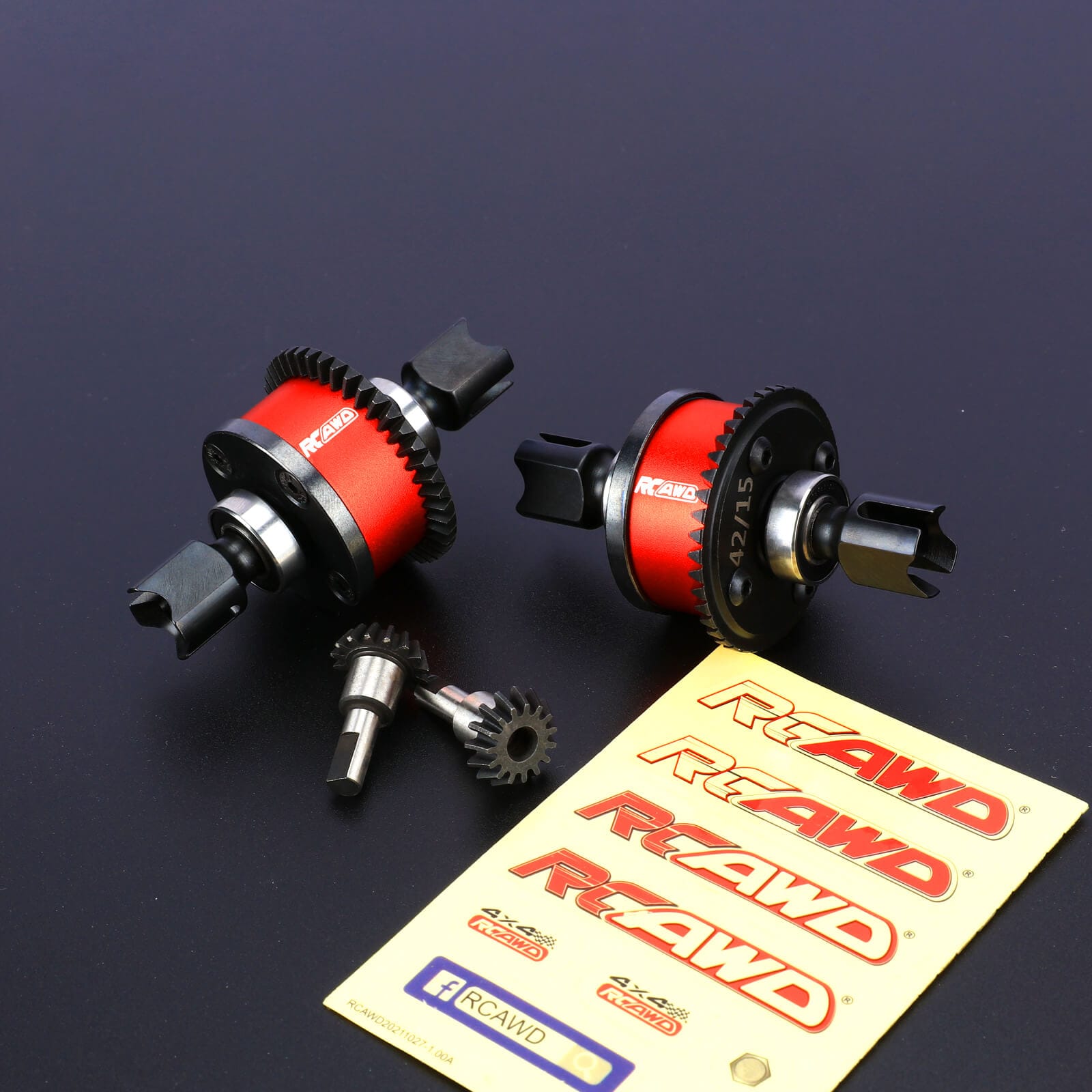 RCAWD ARRMA 6S 42T/15T RCAWD Arrma 6S RTR 38T 42T 45T Front Rear Diff Set with 9T 14T 15T Input Gear