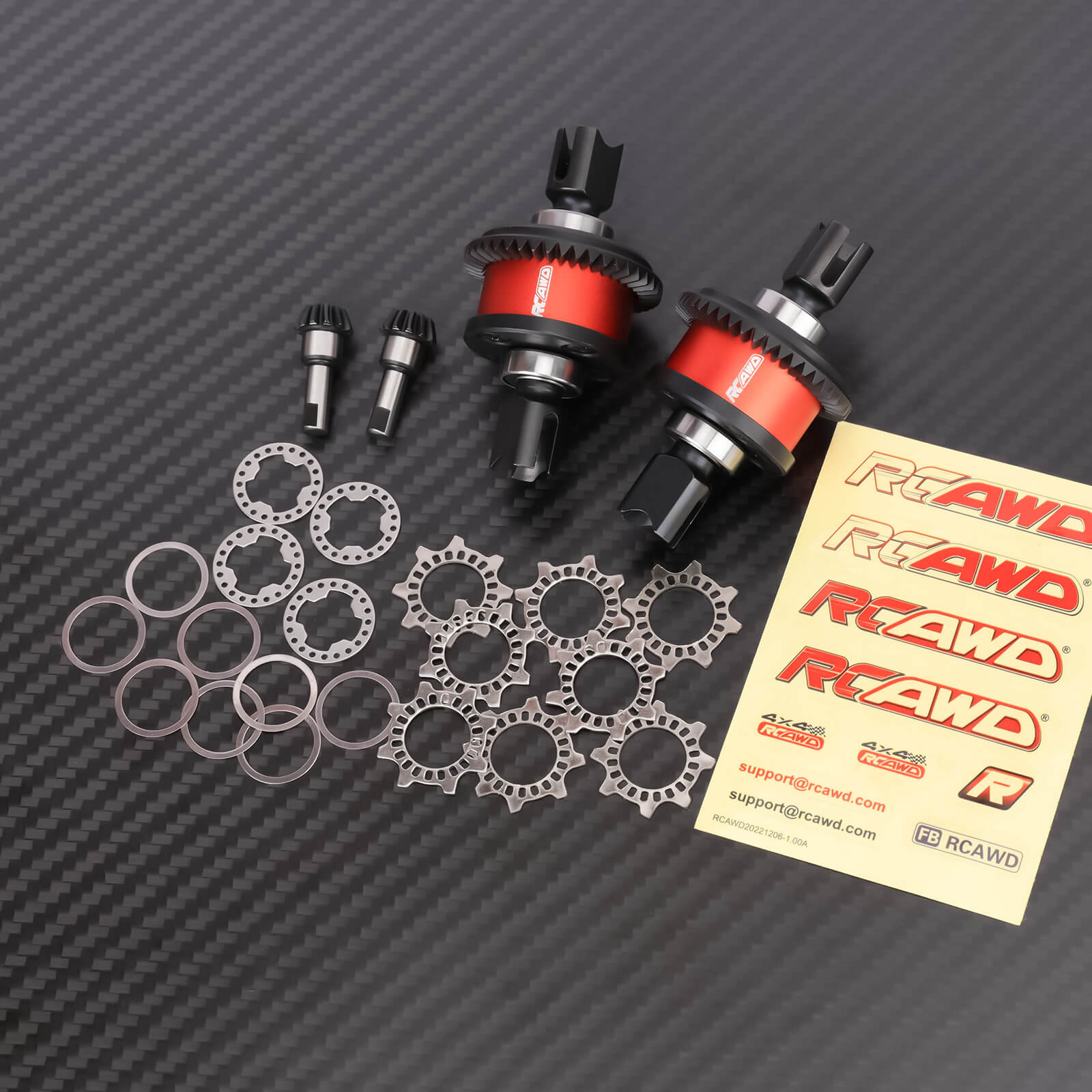 RCAWD Arrma GP4 43T/12T 40CR Front Rear Differential Set with Limited