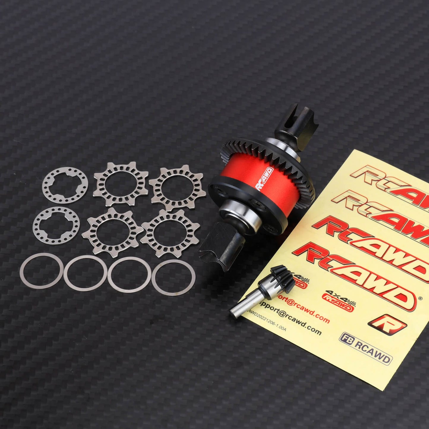 RCAWD ARRMA 6S 43T/10T Diff with Limited Slip Kit RCAWD Arrma GP4 43T/12T 40CR Front Rear Differential Set with Limited Slip Kit for Arrma 6S Upgrade Parts