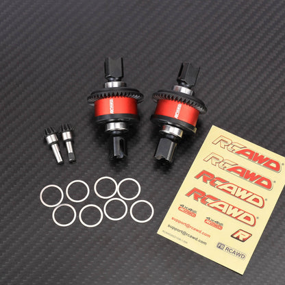 RCAWD ARRMA 6S 43T/12T Diff Set（2PCS） RCAWD Arrma GP4 43T/12T 40CR Front Rear Differential Set with Limited Slip Kit for Arrma 6S Upgrade Parts