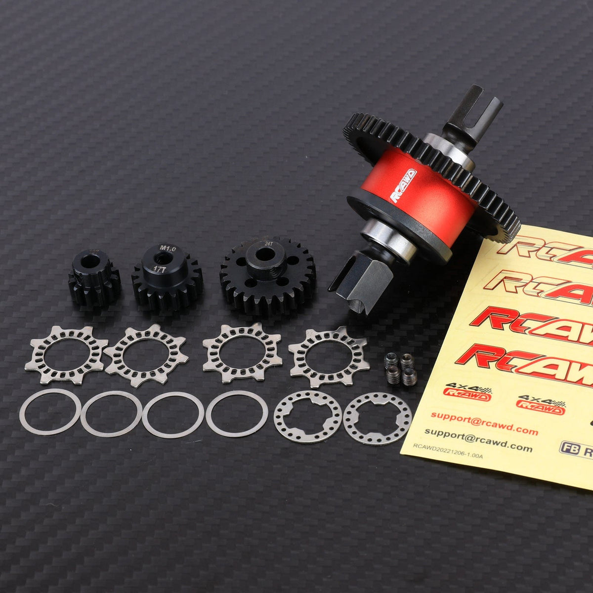 RCAWD ARRMA 6S 52T RCAWD Arrma 6S 41T 43T 46T 50T 52T Center Differential Assemblies Set Convertible Limited Slip
