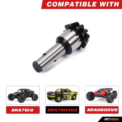 RCAWD ARRMA 6S 6S input gear RCAWD Arrma 6s Upgrades 40CrMo steel 10T main input gear spiral cut ARA311054BL