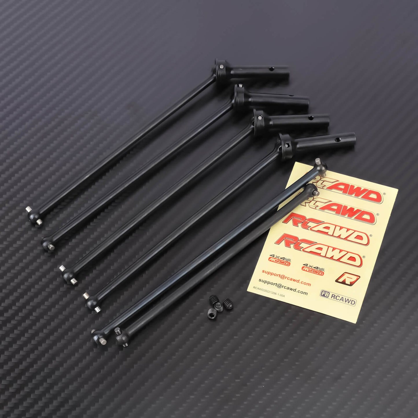 RCAWD ARRMA 6S Black RCAWD Fireteam Big Rock 185MM Alum Alloy CVD Drive Shaft Set For Arrma 1/7 6S Upgrade Parts