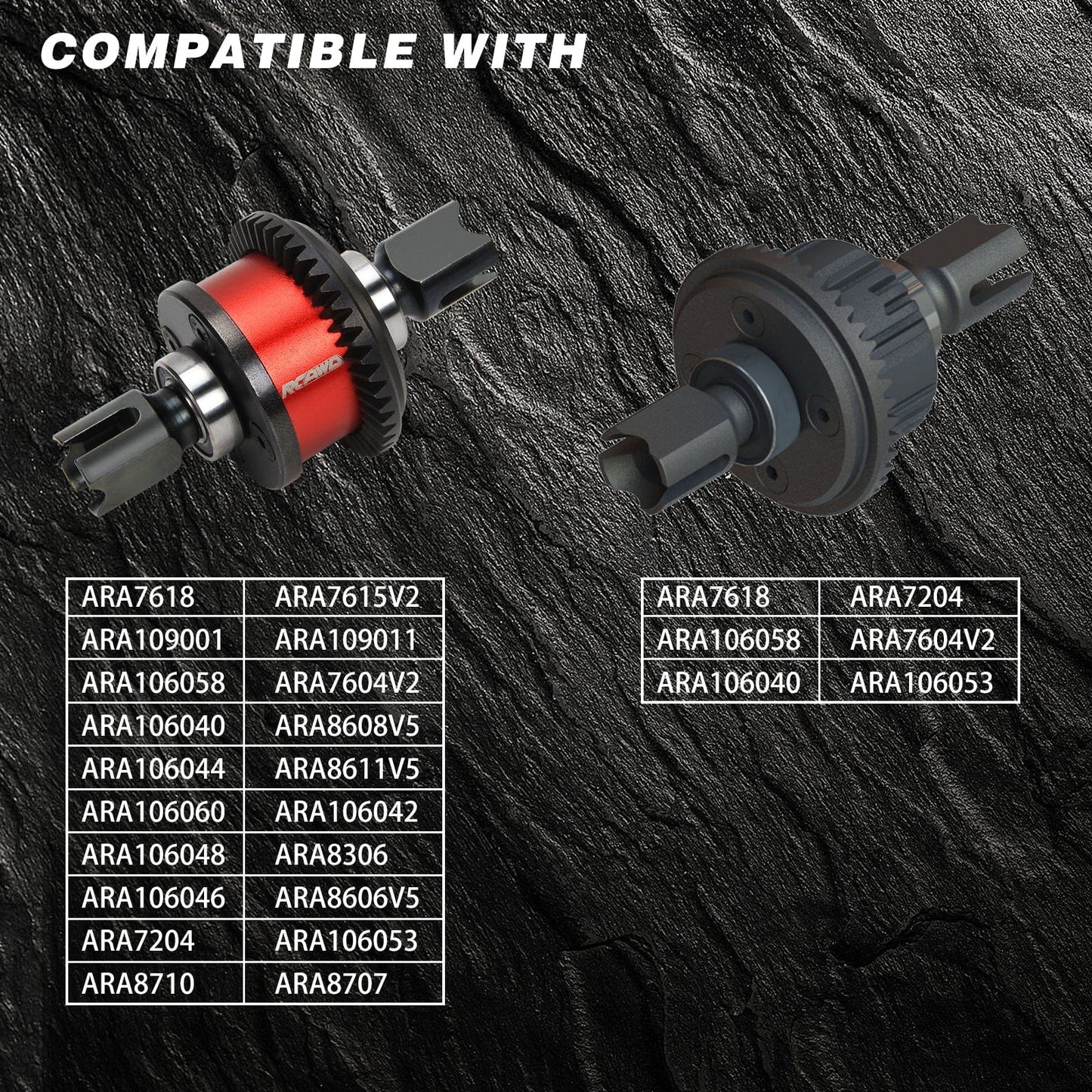 RCAWD Arrma 6s EXB Upgrades Differential Set with Input gear D2 - ARA310990R - RCAWD