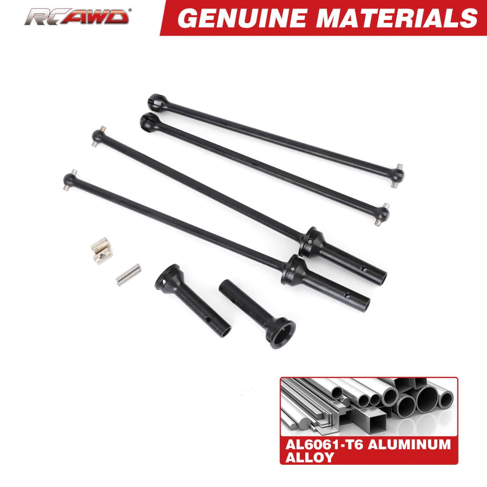 RCAWD ARRMA 6S RCAWD 185MM Alum Alloy CVD Drive Shaft Set For Arrma 1/8 Outcast Notorious Upgrade Parts