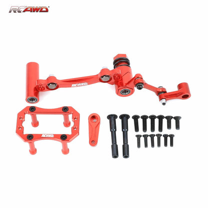 RCAWD ARRMA 6S RCAWD Alum Alloy Steering Servo Mount Set with 23T 25T Servo Arm for Arrma 6S Upgrade Parts