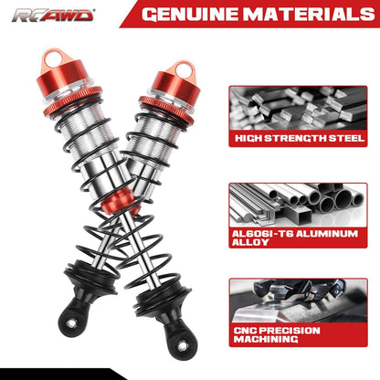 RCAWD ARRMA 6S RCAWD Arrma 117mm 134MM Front Rear Shock Absorber 5mm shaft 16mm Bore