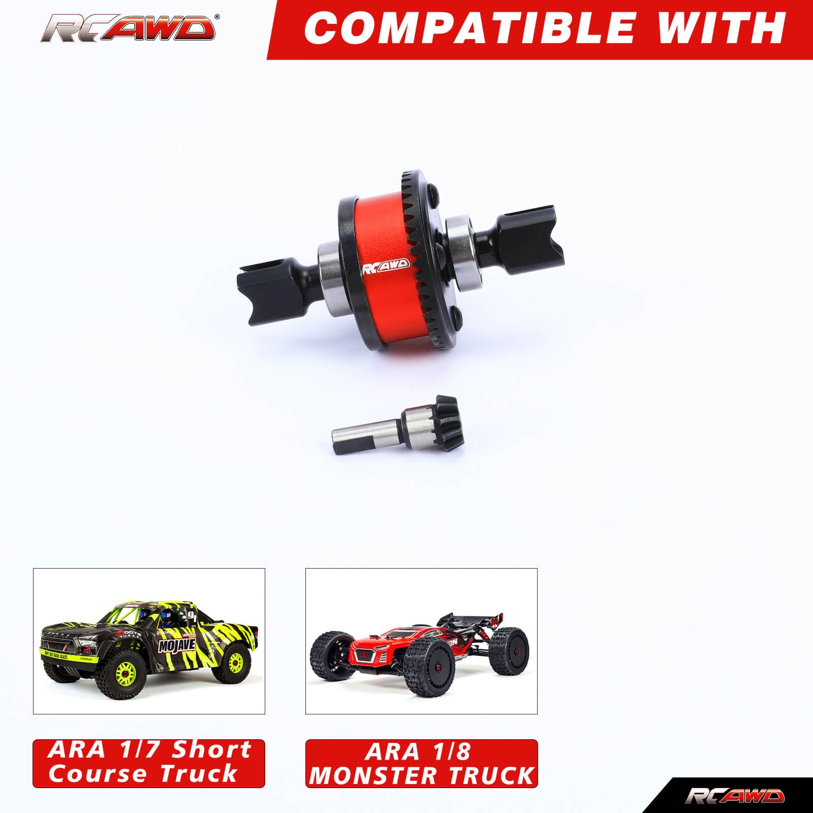 RCAWD ARRMA 6S RCAWD Arrma 6S 43T Diff Set with 10T Input Gear 40CrMo Steel gears