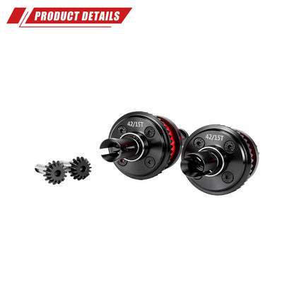 RCAWD ARRMA 6S RCAWD ARRMA 6S 8S 42T Front Rear Differential Set with 15T Input Gear Limited Slip Kits