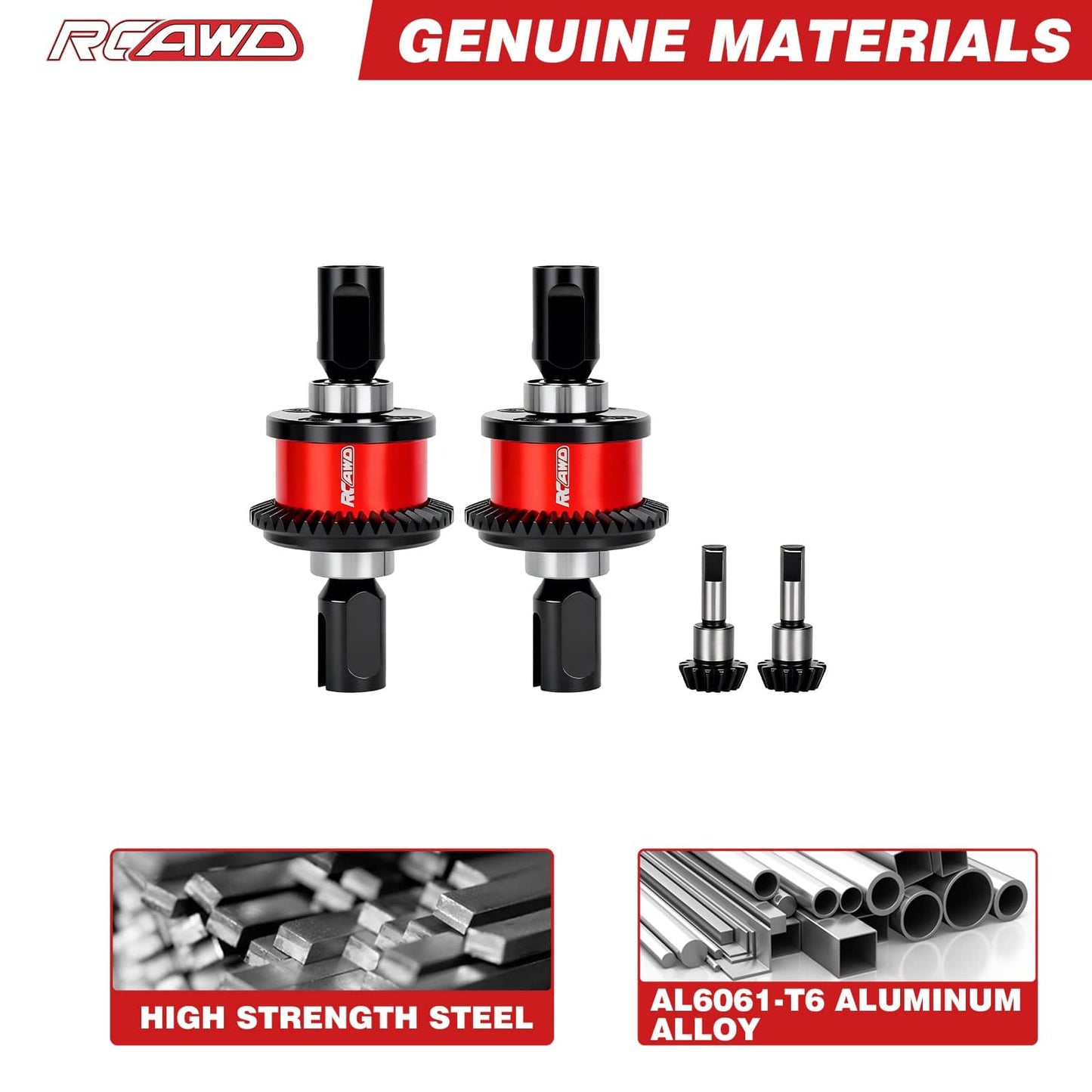 RCAWD ARRMA 6S RCAWD ARRMA 6S 8S 42T Front Rear Differential Set with 15T Input Gear Limited Slip Kits