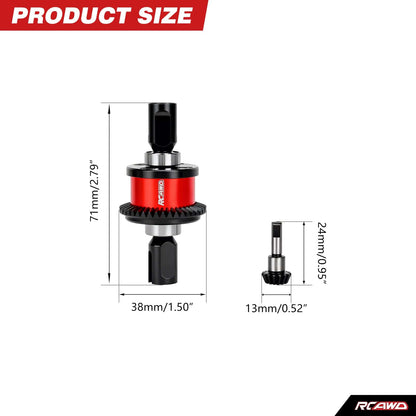 RCAWD ARRMA 6S RCAWD ARRMA 6S 8S 42T Front Rear Differential Set with 15T Input Gear Limited Slip Kits