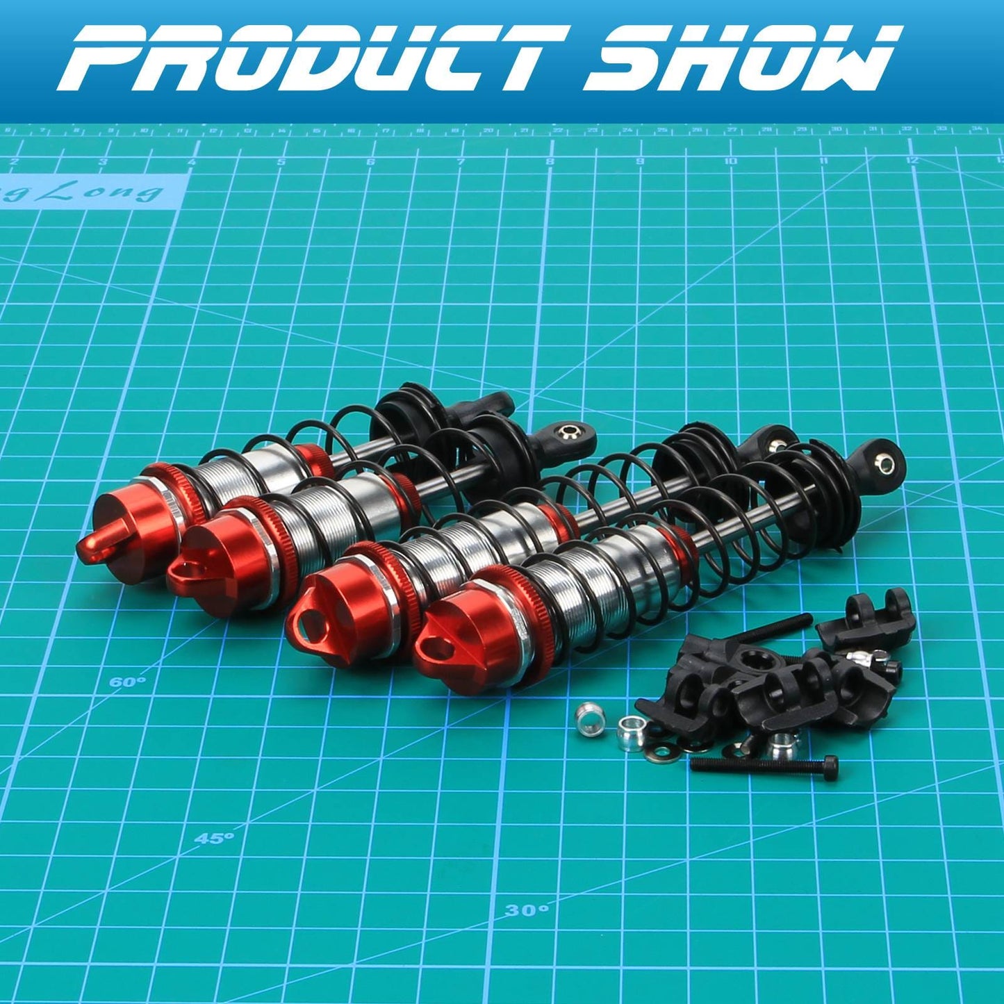 RCAWD ARRMA 6S RCAWD Arrma 6s big bore shocks for Mojave 6s blx talion senton  4WD RTR 4pcs Red