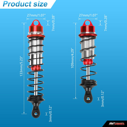 RCAWD ARRMA 6S RCAWD Arrma 6s big bore shocks for Mojave 6s blx talion senton  4WD RTR 4pcs Red