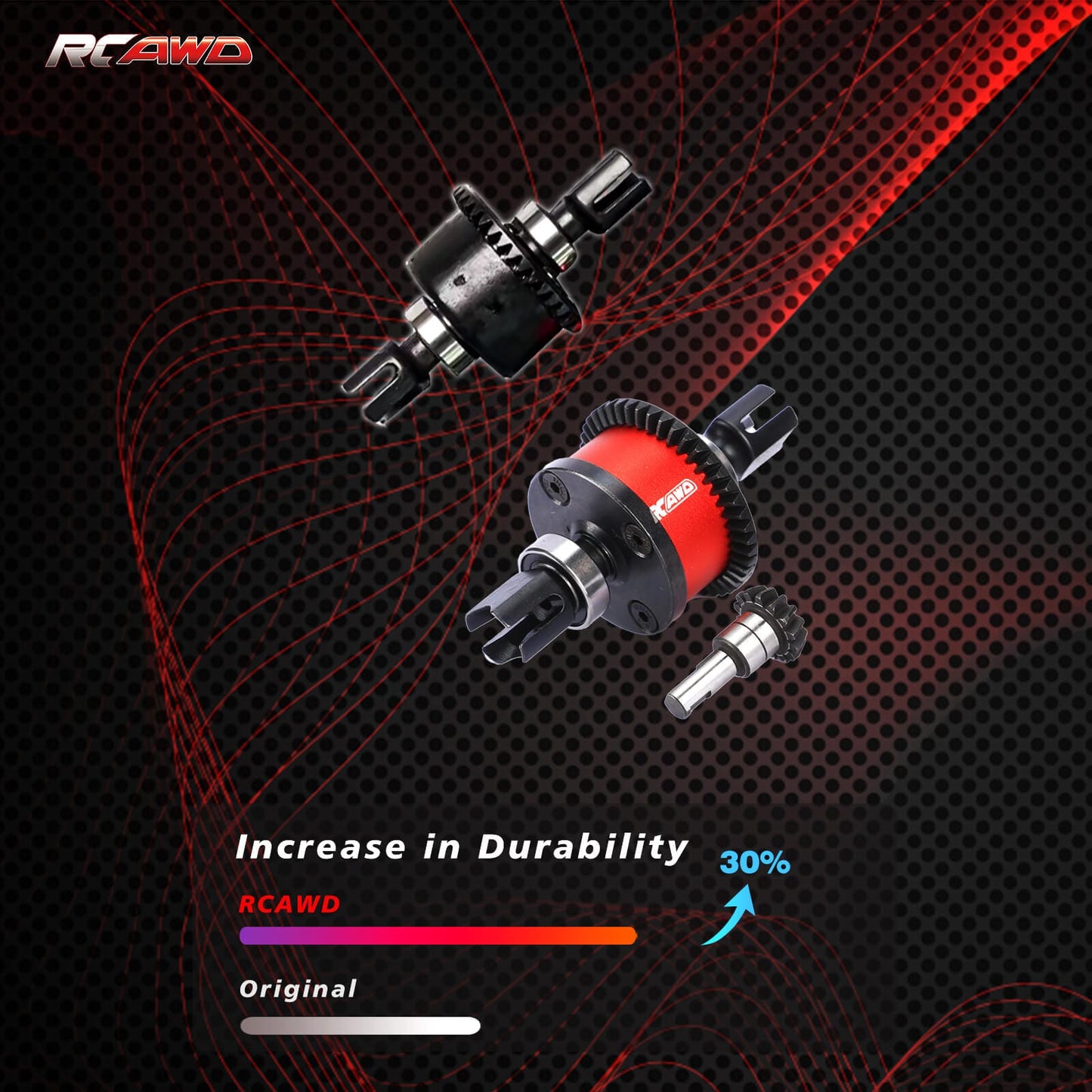 RCAWD ARRMA 6S RCAWD Arrma 6S RTR 38T 42T 45T Front Rear Diff Set with 9T 14T 15T Input Gear