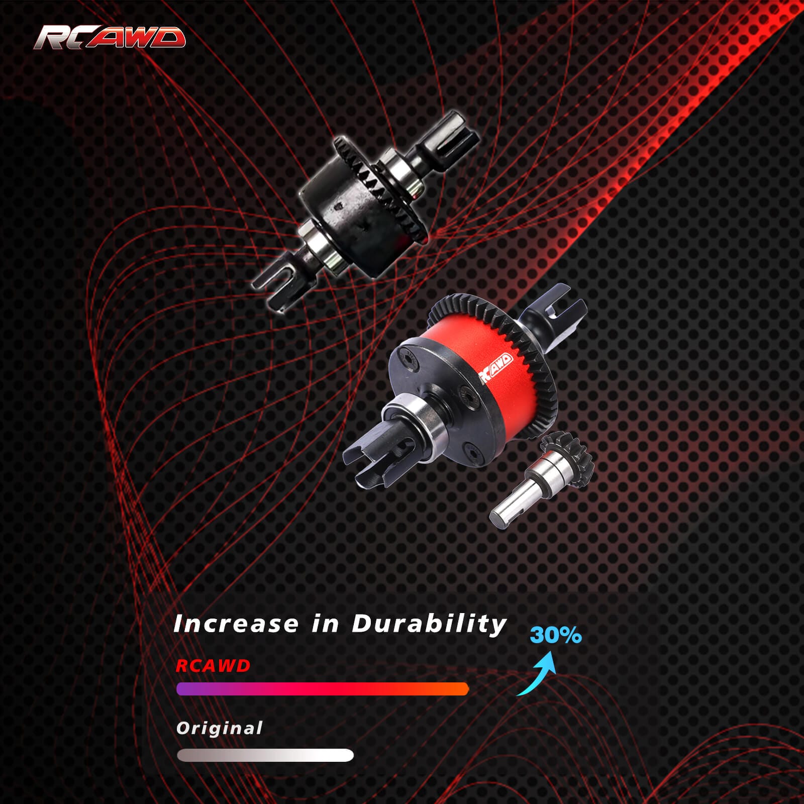 RCAWD ARRMA 6S RCAWD Arrma 6S RTR 38T 42T 45T Front Rear Diff Set with 9T 14T 15T Input Gear