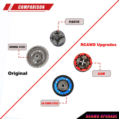RCAWD ARRMA 6S RCAWD Arrma 6S RTR 38T 42T 45T Front Rear Diff Set with 9T 14T 15T Input Gear