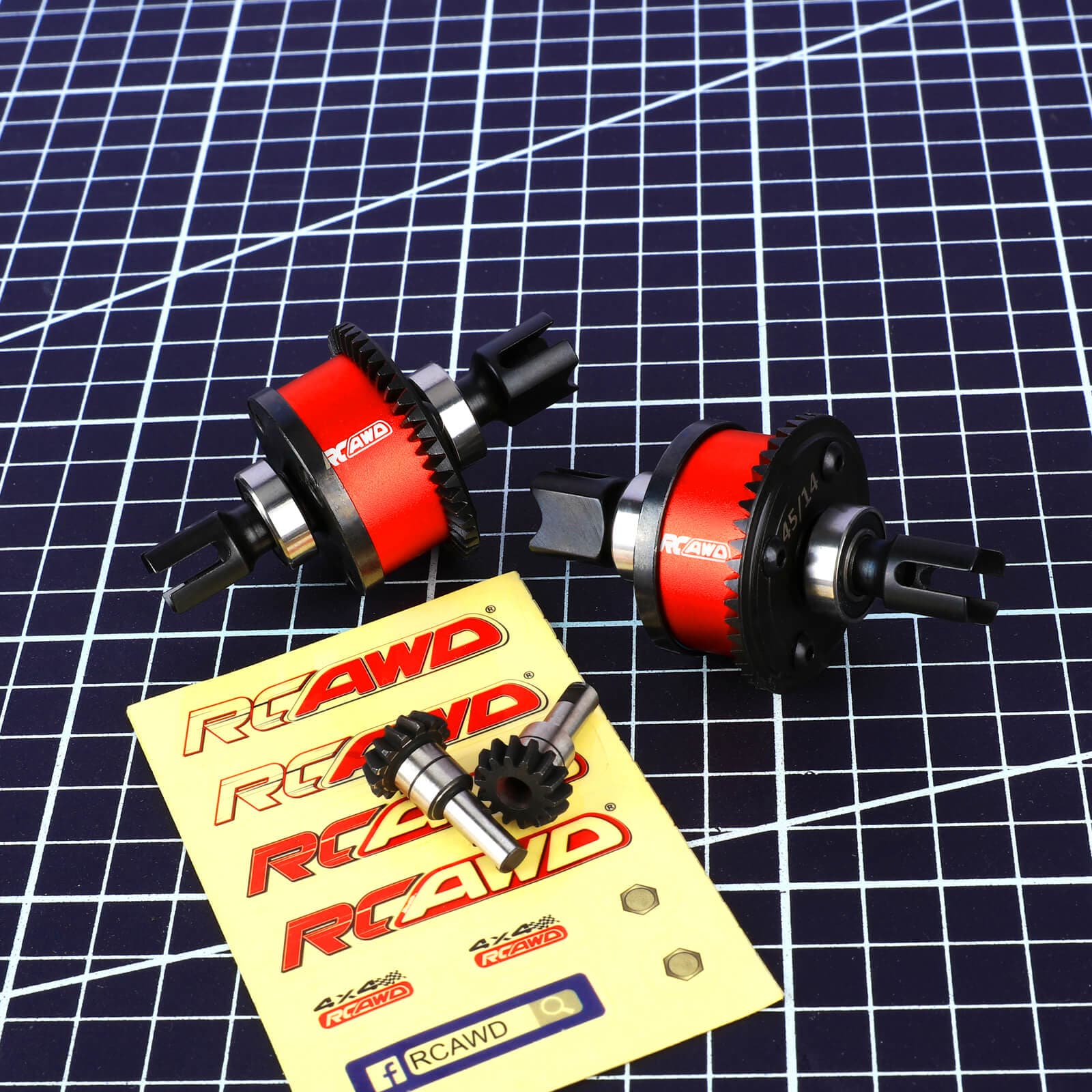 RCAWD ARRMA 6S RCAWD Arrma 6S RTR 38T 42T 45T Front Rear Diff Set with 9T 14T 15T Input Gear