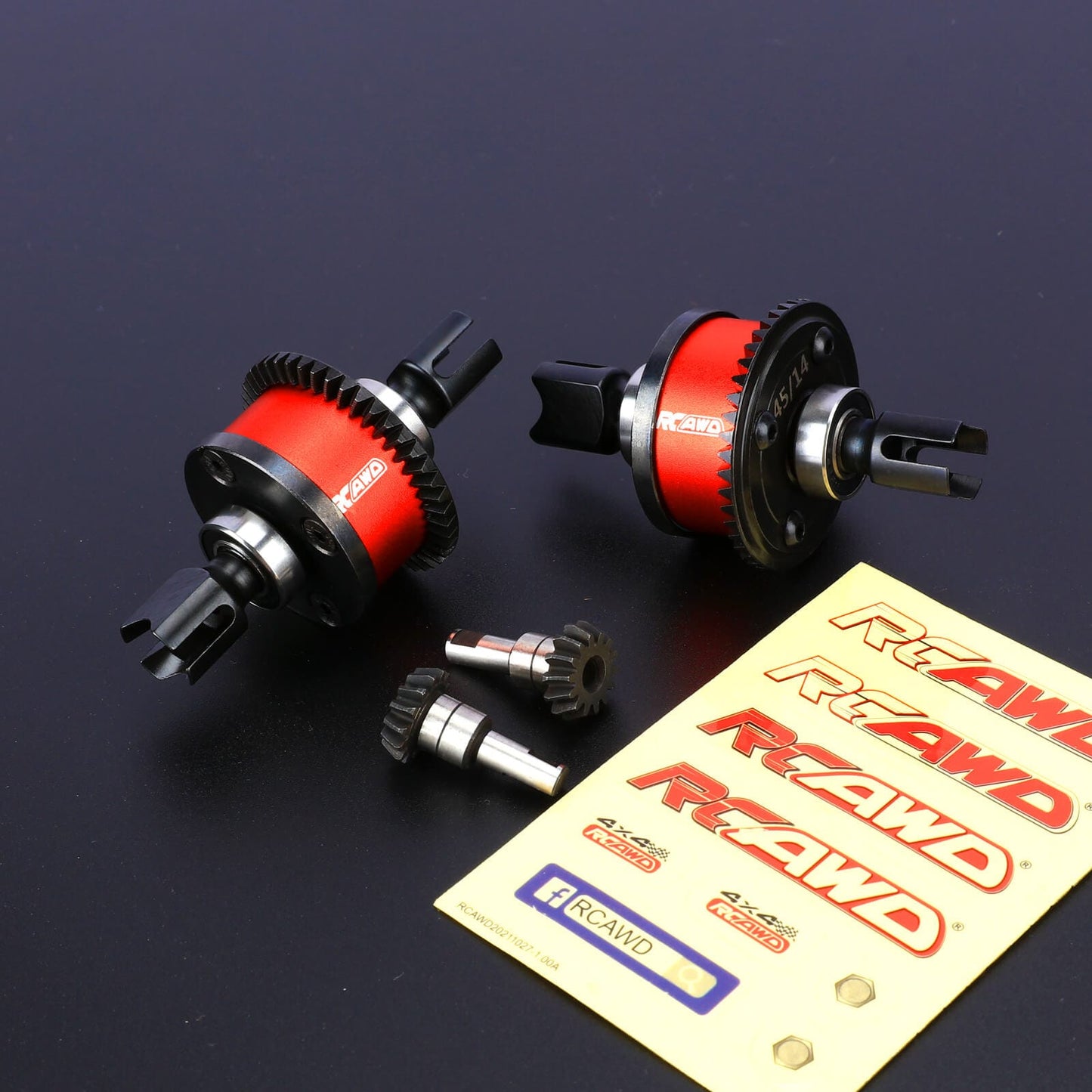 RCAWD ARRMA 6S RCAWD Arrma 6S RTR 38T 42T 45T Front Rear Diff Set with 9T 14T 15T Input Gear