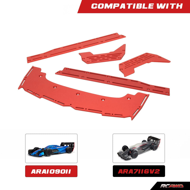 RCAWD Arrma 6s Upgrades Front Bumper +Side Pedal for Bash Roller - RCAWD