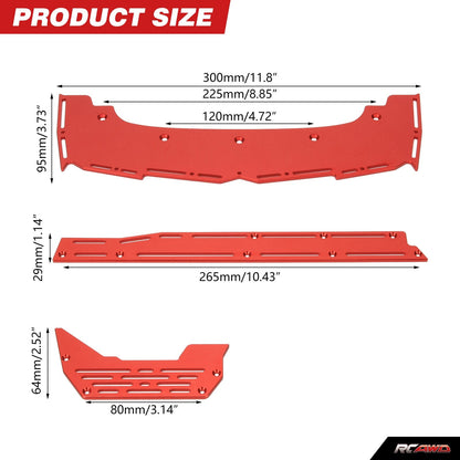 RCAWD ARRMA 6S RCAWD Arrma 6s Upgrades Front Bumper +Side Pedal for Bash Roller