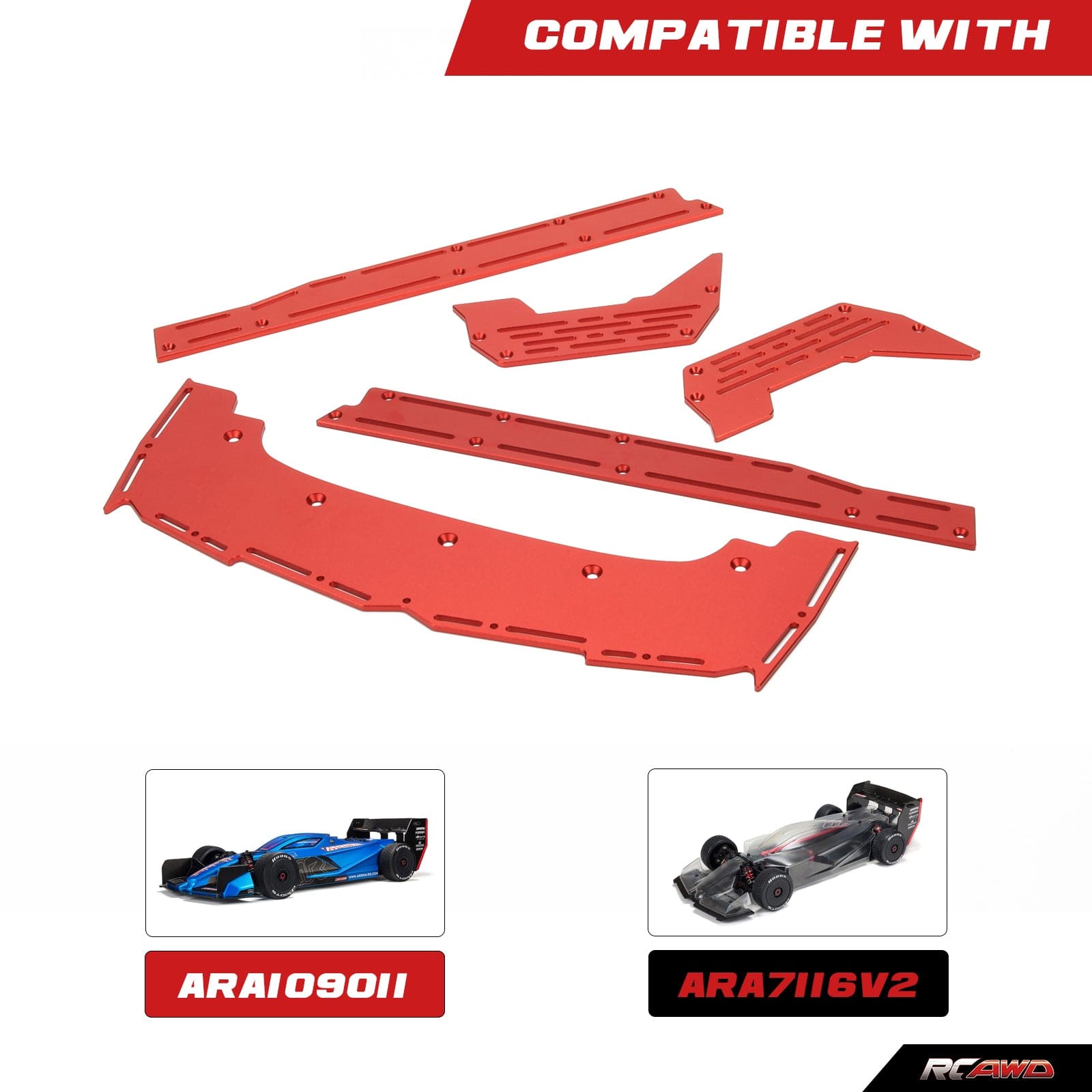 RCAWD ARRMA 6S RCAWD Arrma 6s Upgrades Front Bumper +Side Pedal for Bash Roller