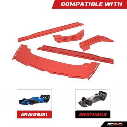 RCAWD ARRMA 6S RCAWD Arrma 6s Upgrades Front Bumper +Side Pedal for Bash Roller