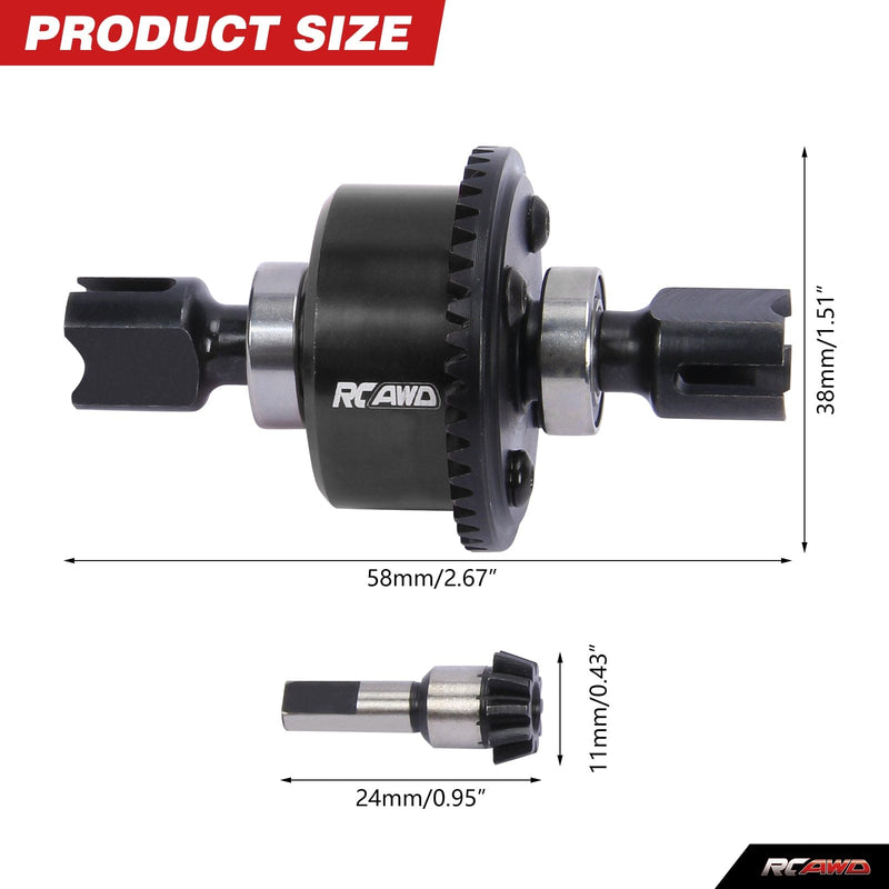 RCAWD Arrma 6S Upgrades One-piece Design 2.0 Version 43T Diff Set with 10T Input Gear - RCAWD