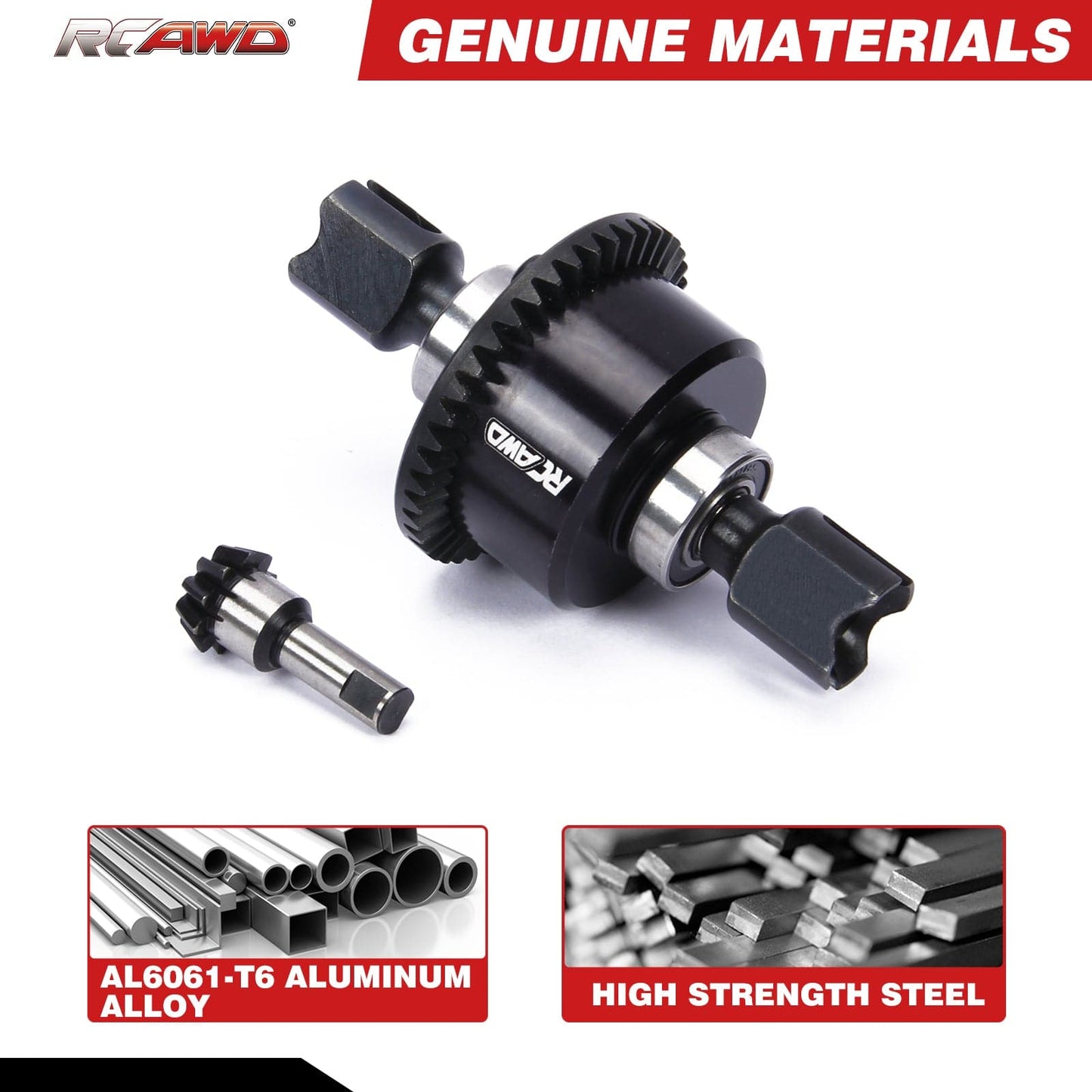 RCAWD ARRMA 6S RCAWD Arrma 6S Upgrades One-piece Design 2.0 Version 43T Diff Set with 10T Input Gear