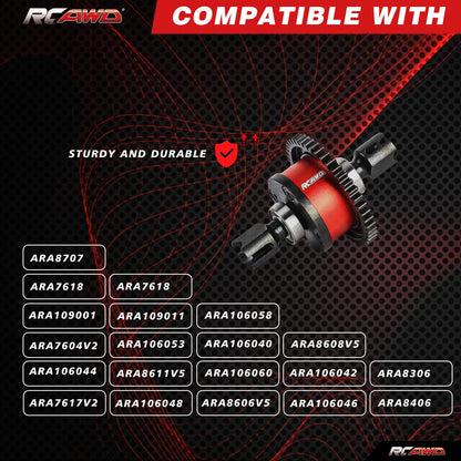 RCAWD ARRMA 6S RCAWD Arrma 6S Upgrades RTR 40CrMo steel 46T 50T Center Diff Set