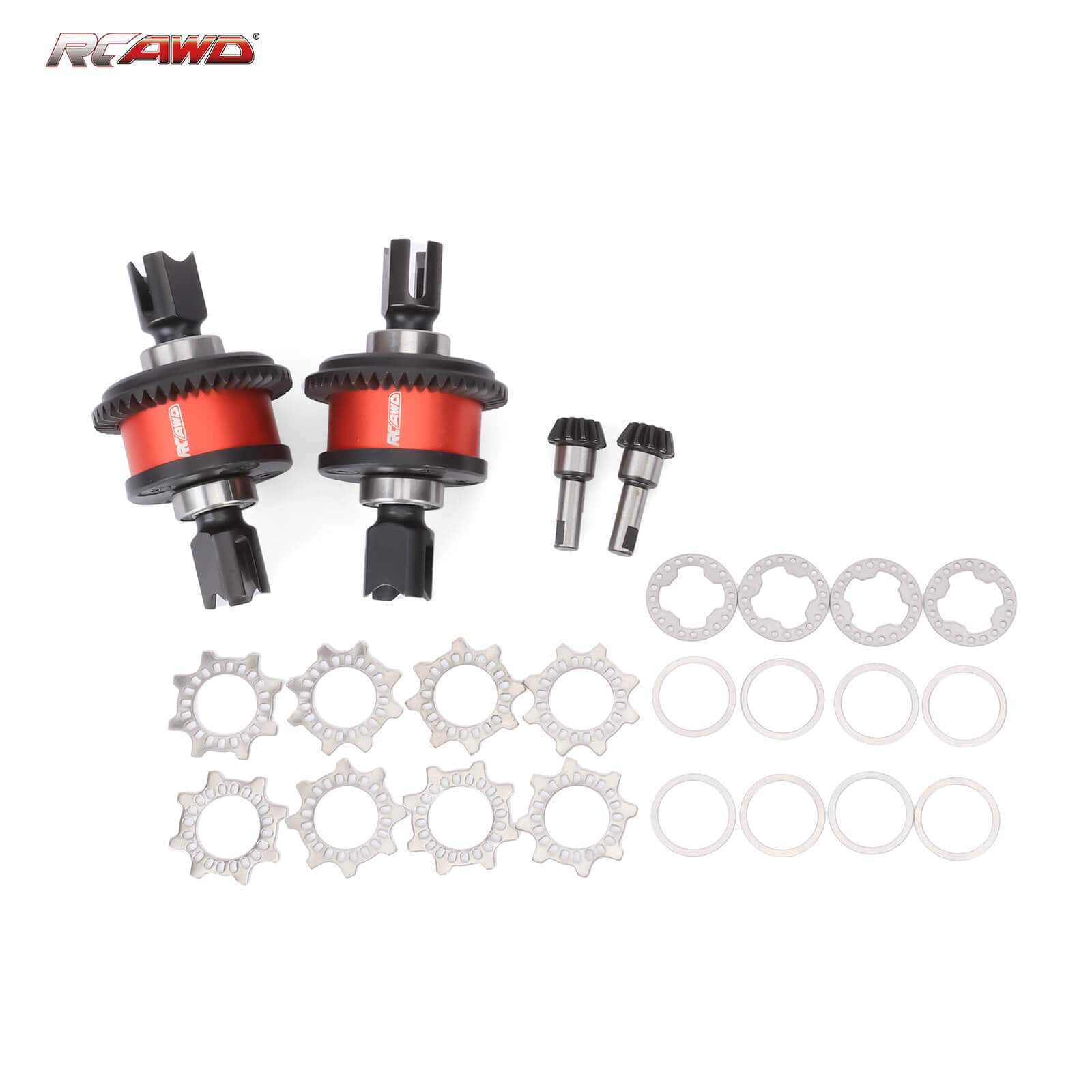 RCAWD ARRMA 6S RCAWD Arrma GP4 43T/12T 40CR Front Rear Differential Set with Limited Slip Kit for Arrma 6S Upgrade Parts