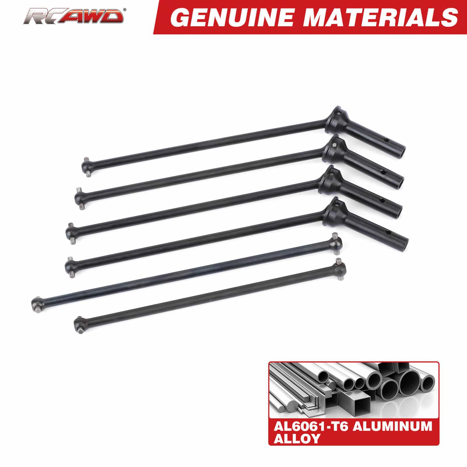 GTGT  BEAMSGTGTSAMA RCAWD 185MM Alum Alloy CVD Drive Shaft Set For Arrma 1/7 6S
