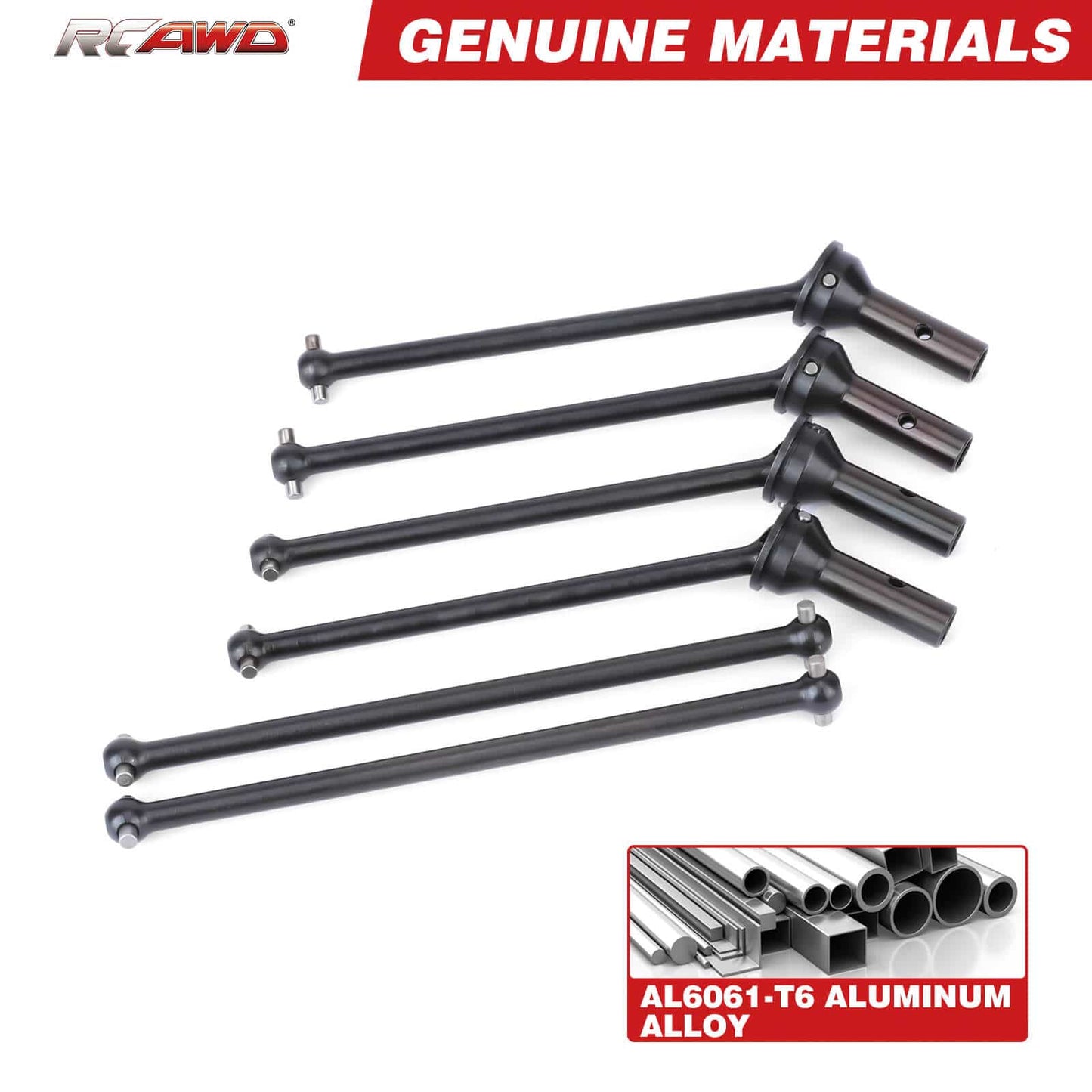 RCAWD ARRMA 6S RCAWD LIMITLESS 126MM Alum Alloy CVD Drive Shaft Set For Arrma 1/7 Upgrade Parts