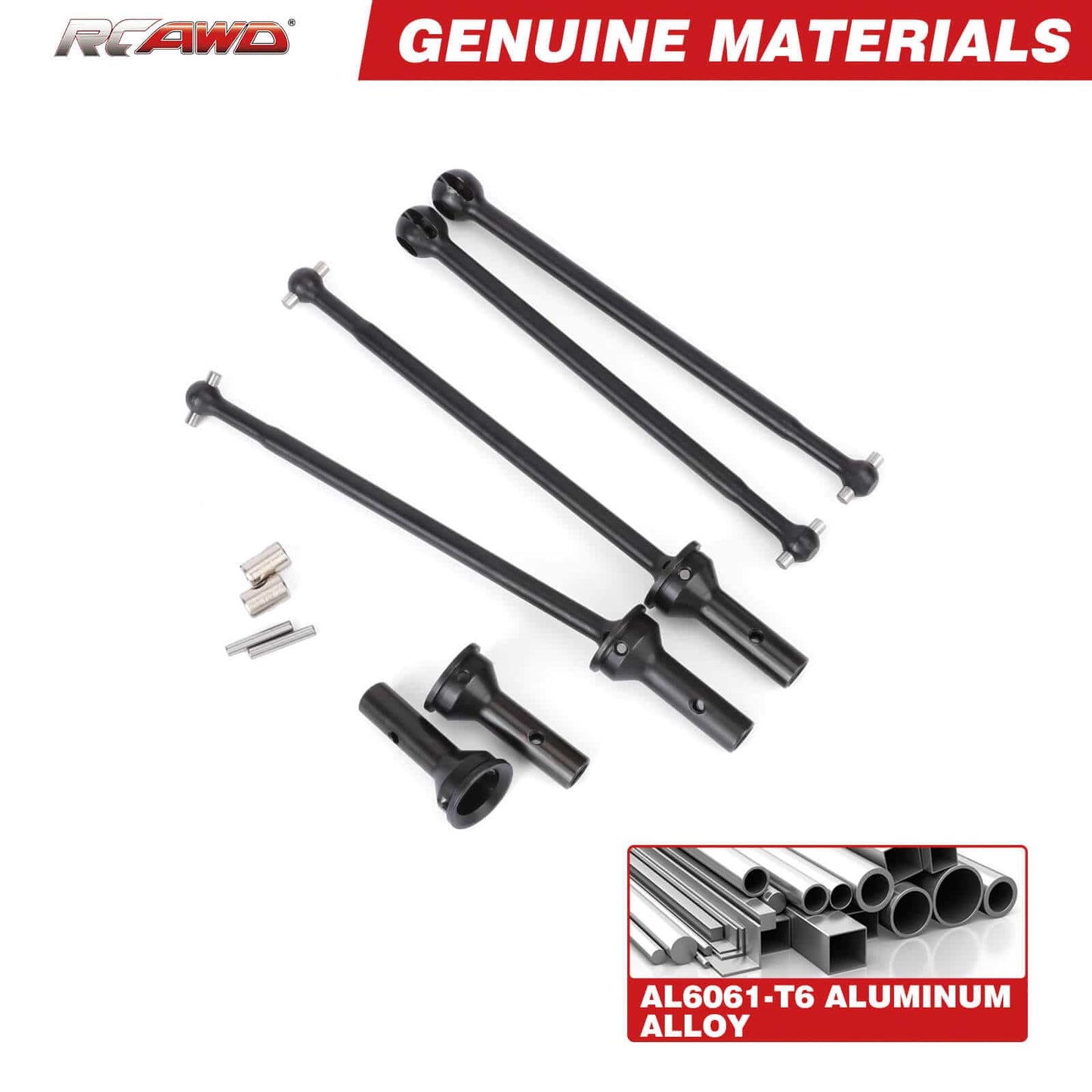 RCAWD ARRMA 6S RCAWD MOJAVES 145MM Alum Alloy CVD Drive Shaft Set For Arrma 1/7 MOJAVES Upgrade Parts