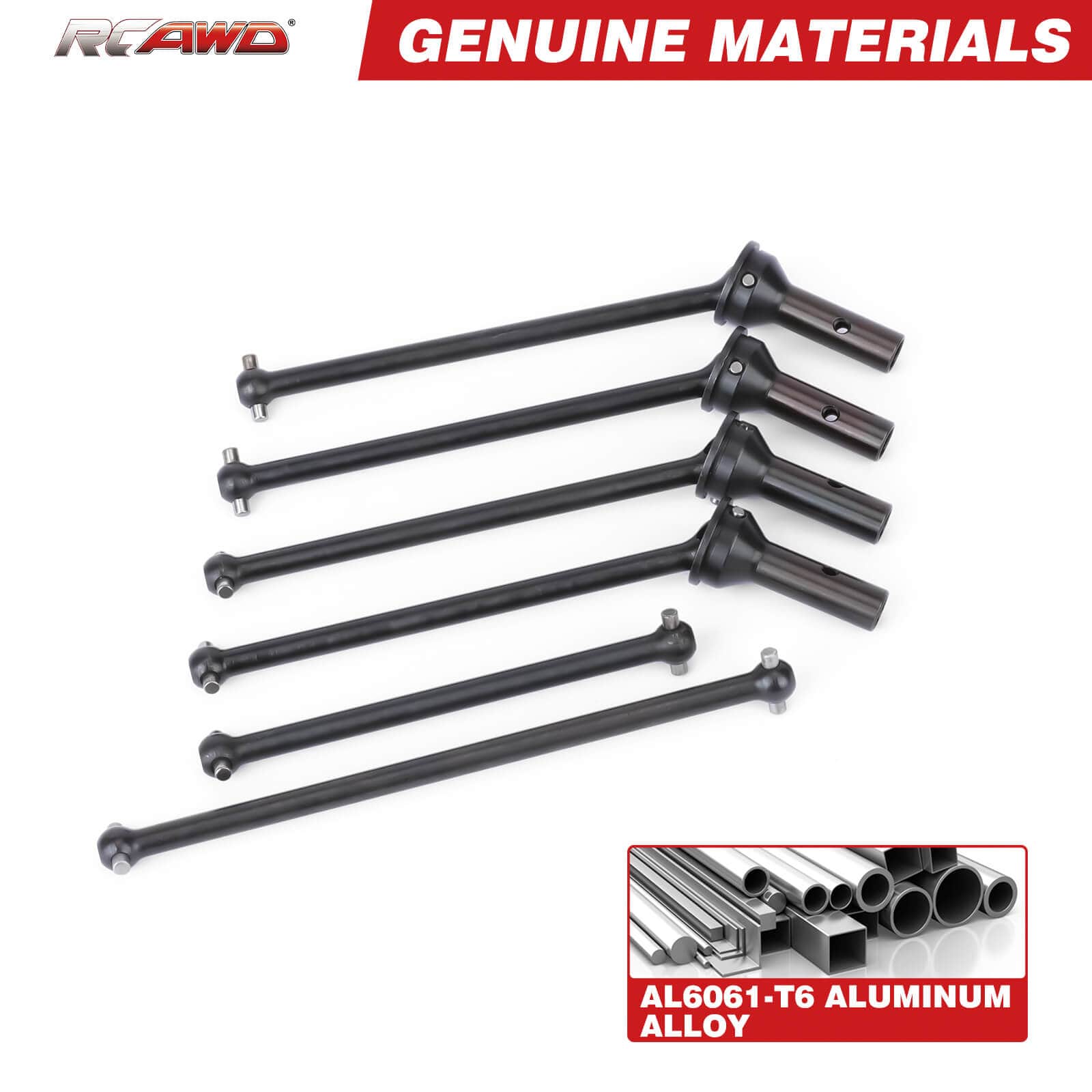 RCAWD ARRMA 6S RCAWD Typhon 126MM Alum Alloy CVD Drive Shaft Set For Arrma 1/8 6S Upgrade Parts