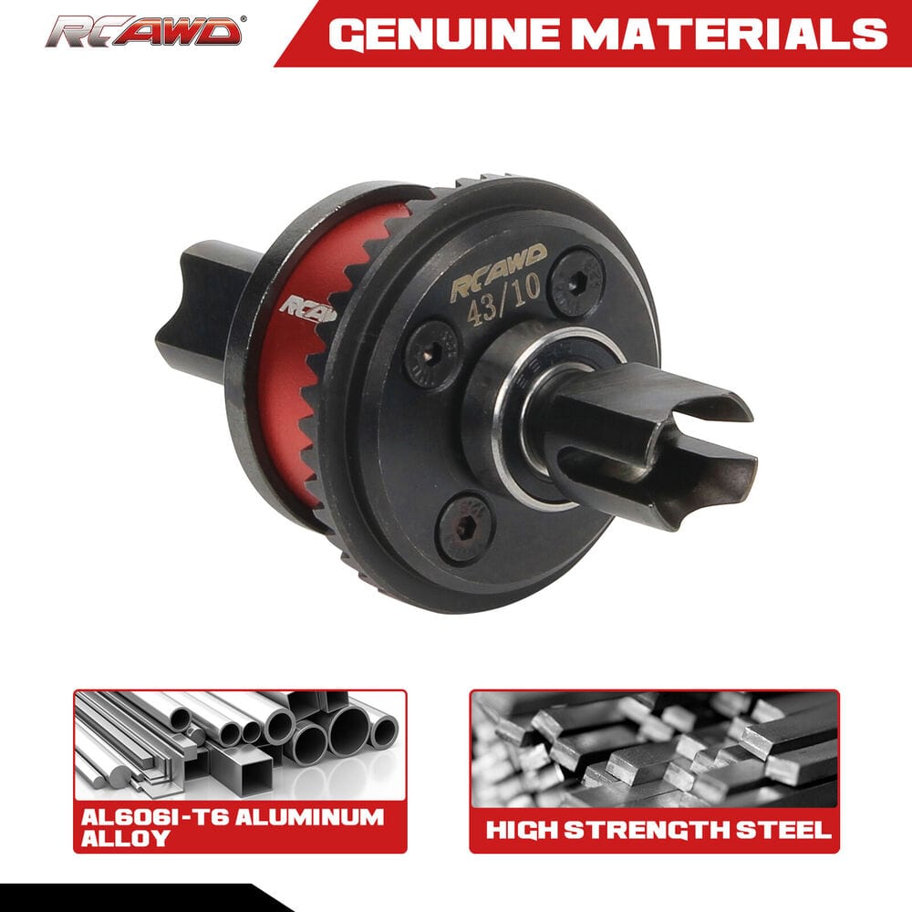 RCAWD ARRMA 6S Red RCAWD Arrma 6s EXB Upgrades Differential Diff Active 43T F/R Diff Set ARA310990R