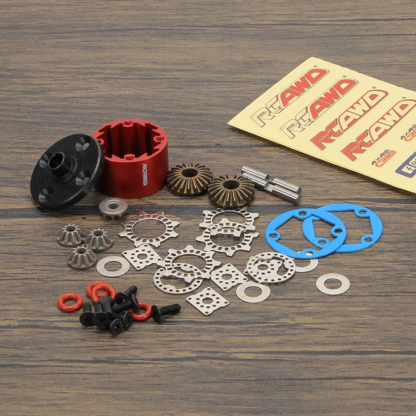 RCAWD ARRMA 6S Red RCAWD Arrma 6s EXB upgrades F/R Diff Case (29MM) with Steel Gear Set for Mojave Kraton Outcast Talion